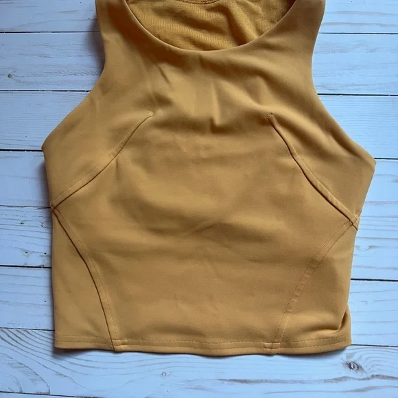 Lululemon Orange Wunder Train Racerback Cropped Tank Top Women's - Picture 3 of 8